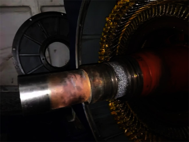 圖為西瑪電機(jī)客戶(hù)提供的電機(jī)軸磨損的照片 圖為西瑪電機(jī)客戶(hù)提供的電機(jī)軸磨損的照片